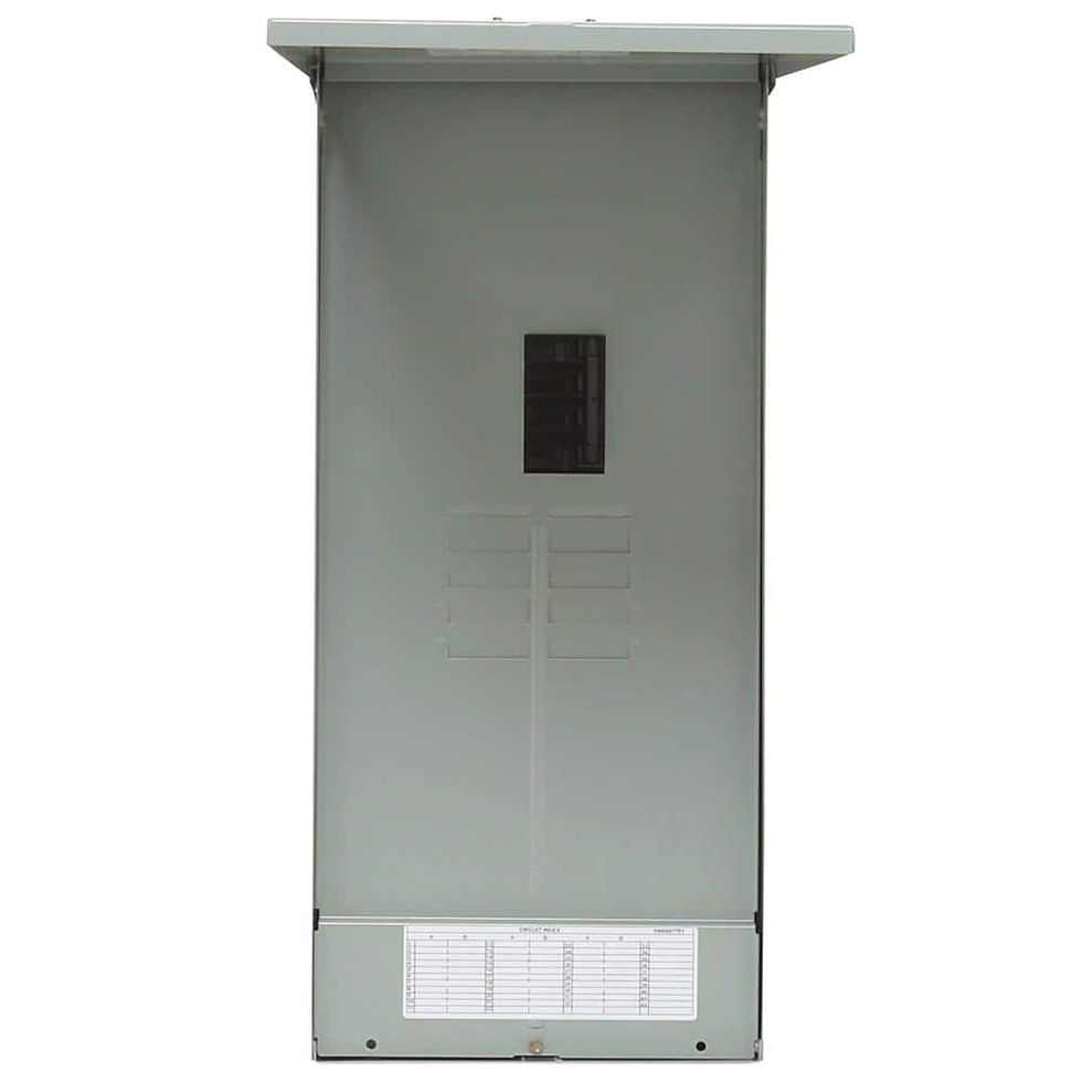 Thumbnail: PowerMark Gold 200 Amp 8-Space 16-Circuit Outdoor Main Breaker Circuit Load Cent