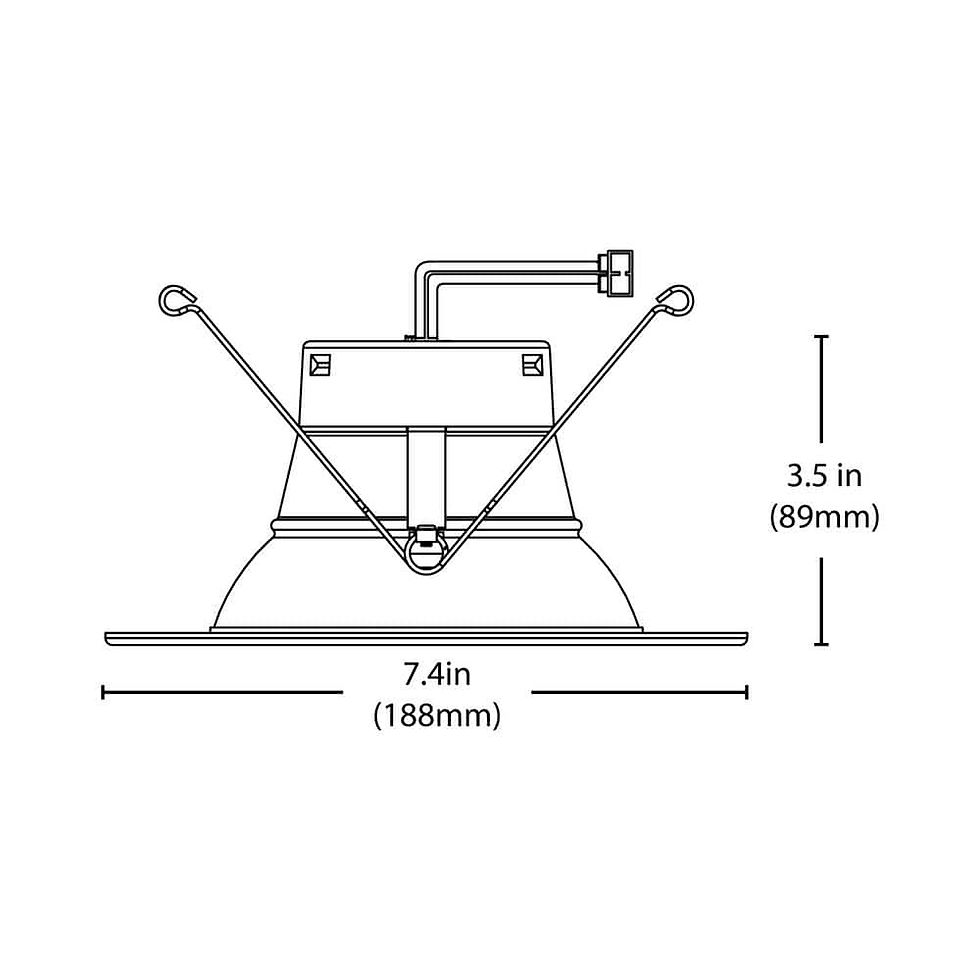Thumbnail: DLR Series 5 in.-6 in. Black 3000K Integrated LED Recessed Retrofit Downlight Tr