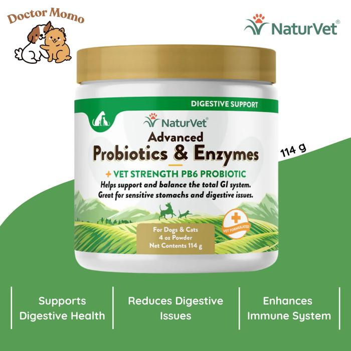 Thumbnail: Naturvet Advanced Probiotics Enzymes Plus Vet Strength PB6 Probiotic