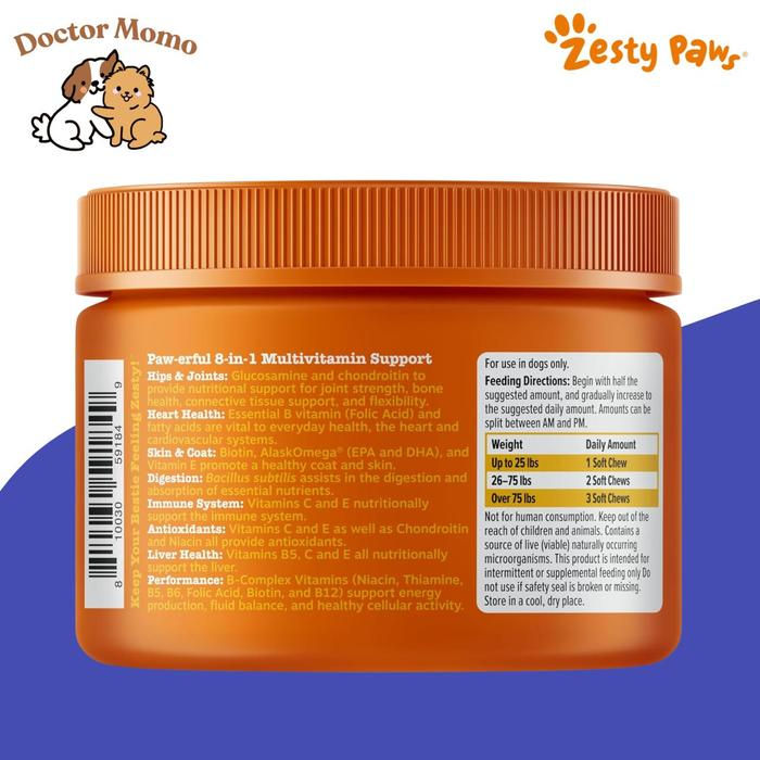 Thumbnail: Zesty Paws 8-in-1 Multivitamin Mini Dog Supplement Chicken Flavor