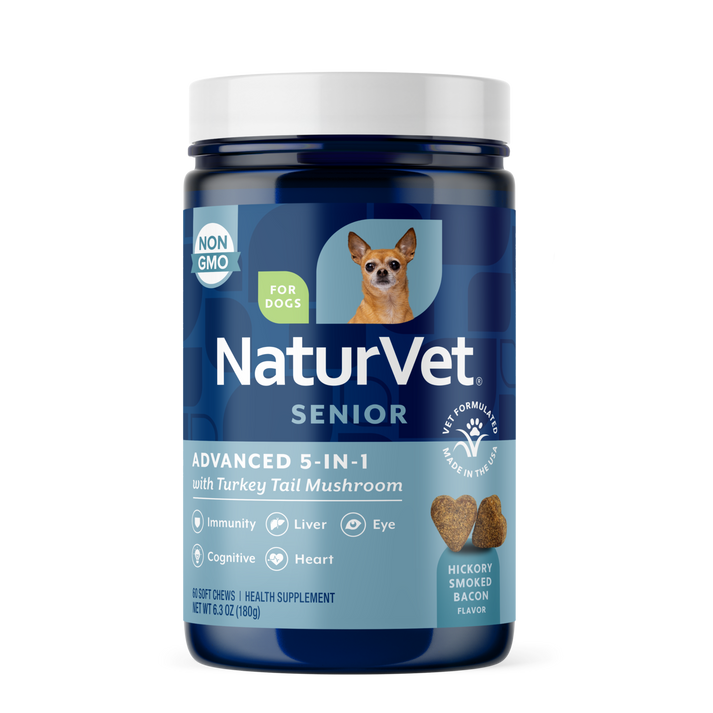 Thumbnail: Naturvet Senior Advanced 5 in 1 Support Plus Turkey Tail Mushroom