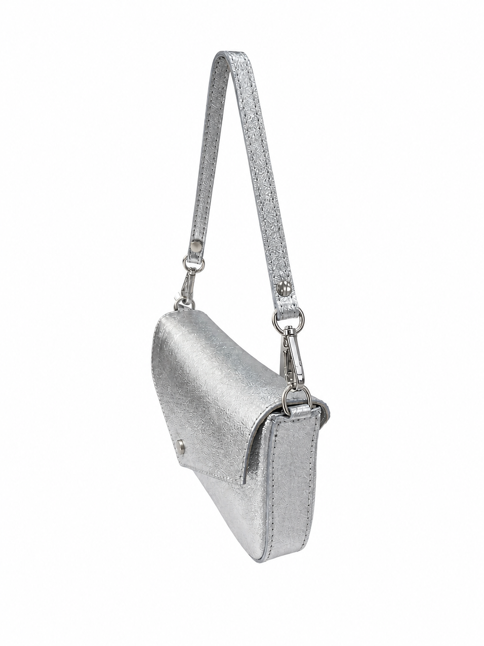 Miniatura: Pochette donna "CESY" in pelle color argento