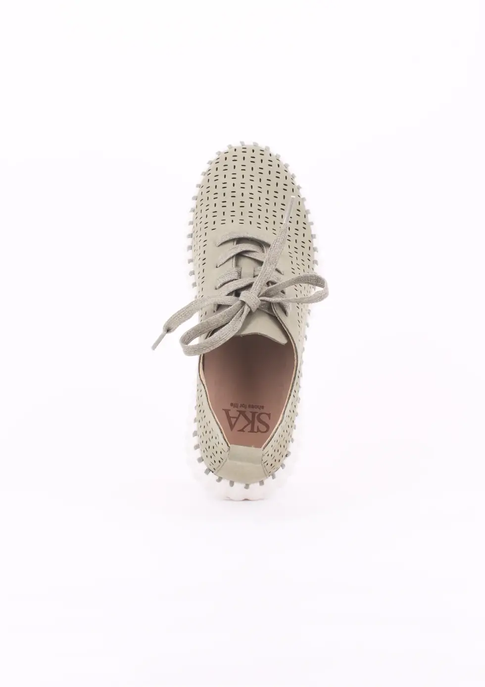 Miniatura: Sneakers donna "TESSA" SKA in materiale tecnico laserato color taupe