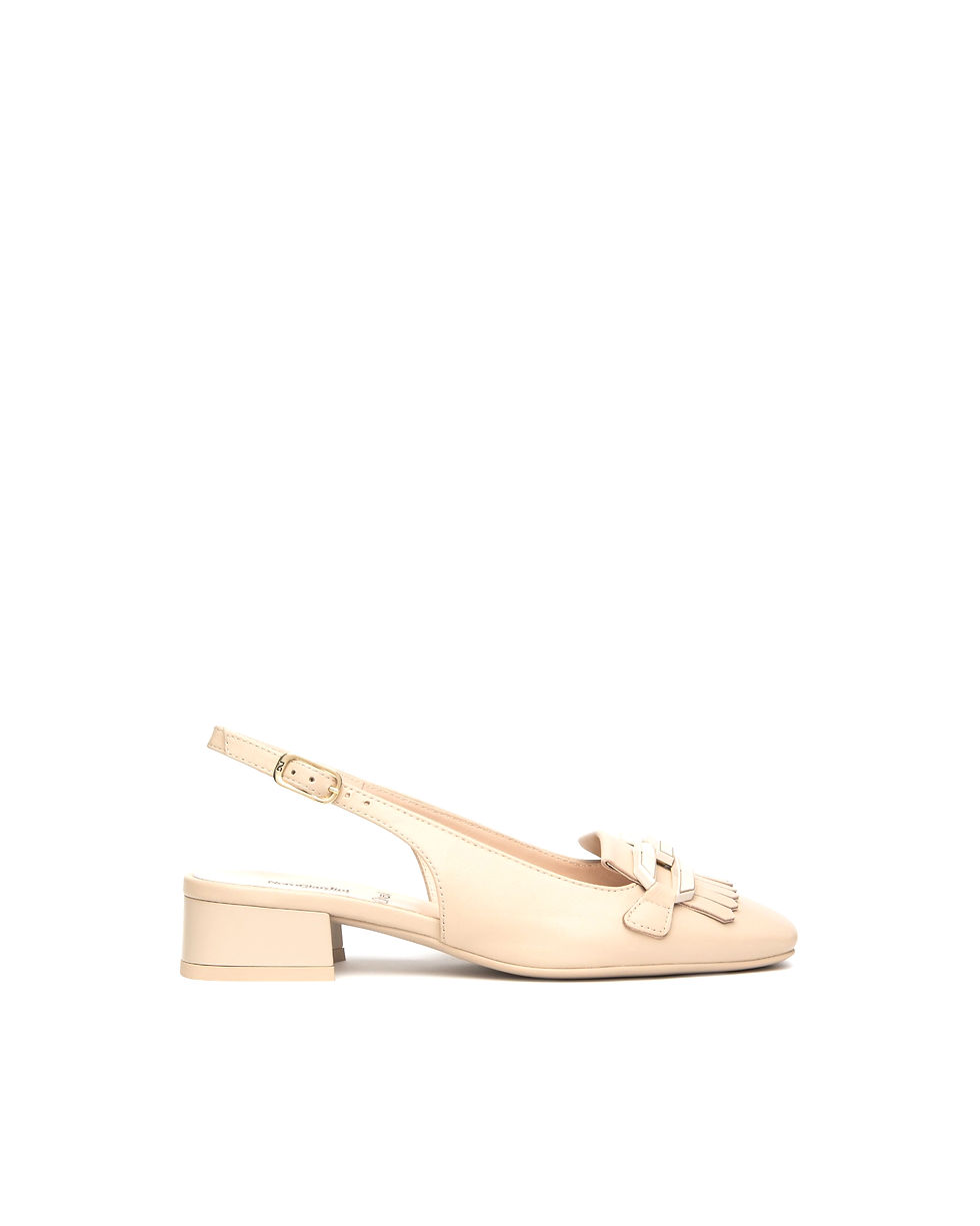 Miniatura: Sling back donna "NERO GIARDINI" in nappa color lino