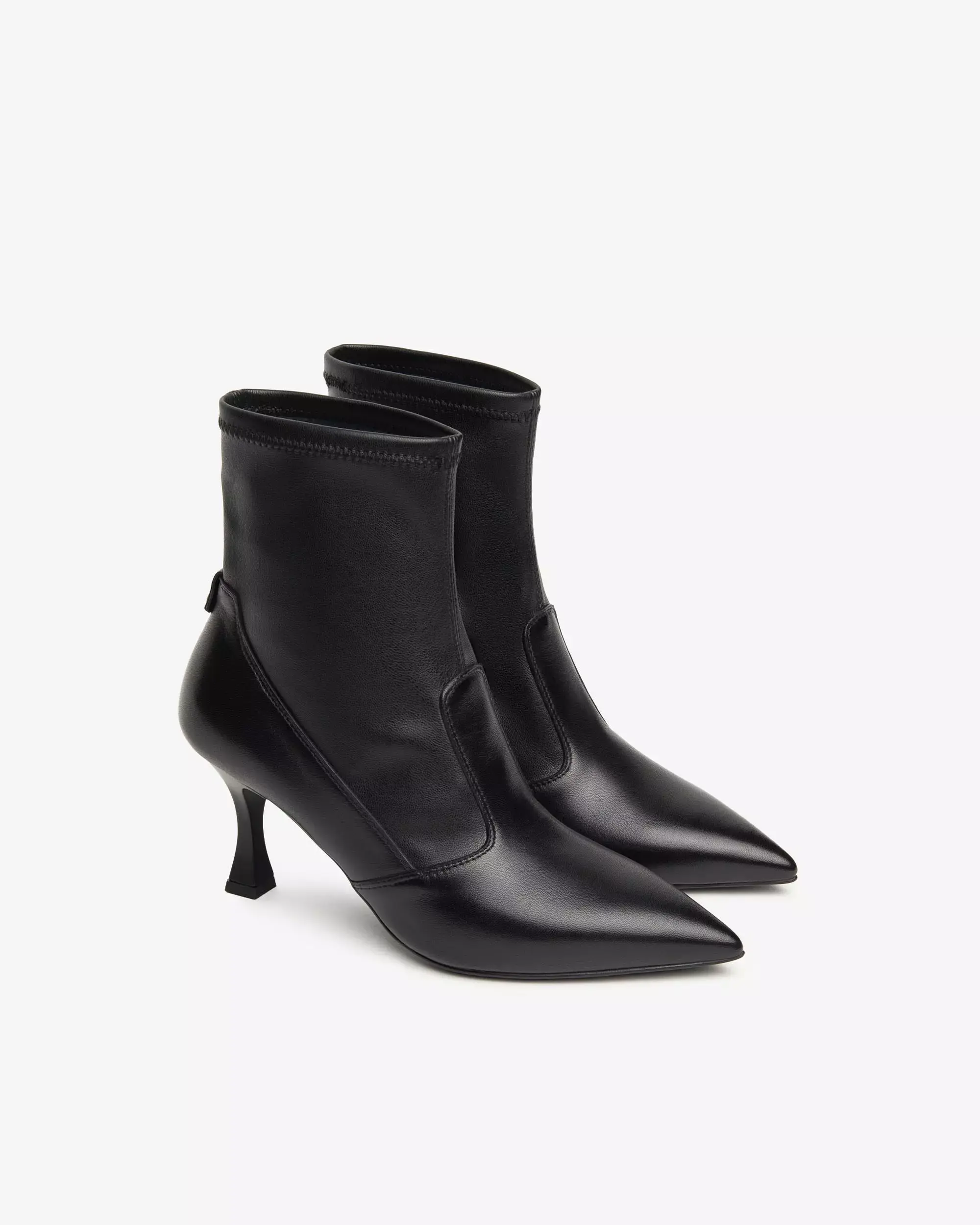 Tronchetto donna NERO GIARDINI in pelle nero