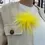 Miniatura: SPILLA DA DONNA CON PIUME GIALLO
