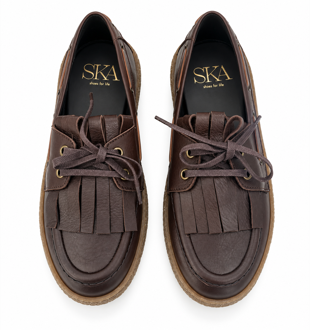 Mocassino donna "SKA" linea donna in pelle colore moka
