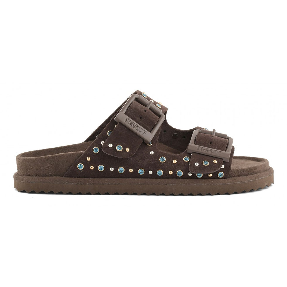 Miniatura: Ciabatta donna "COLORS OF CALIFORNIA" in suede color mud