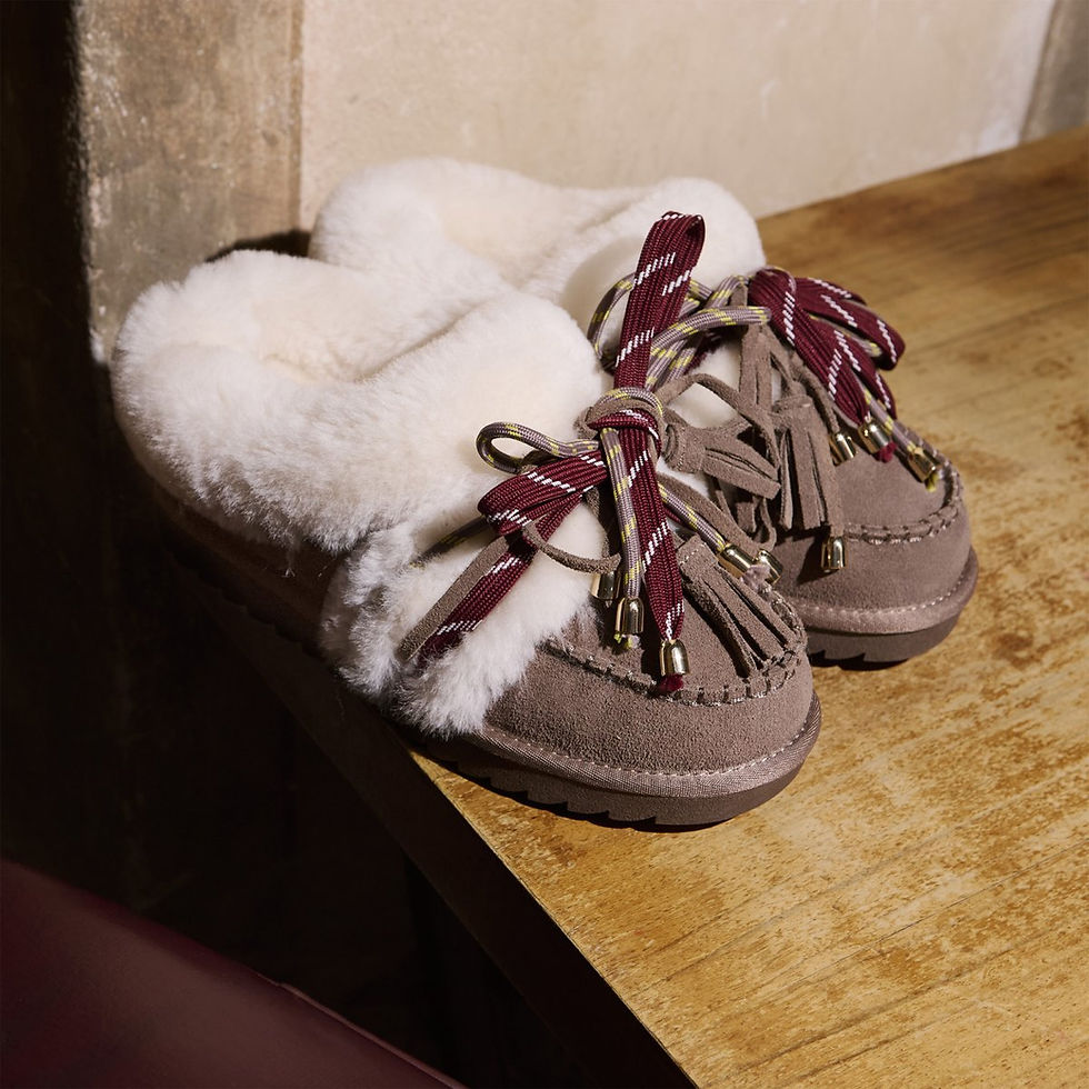 Miniatura: Boot donna COLORS OF CALIFORNIA linea "Miwo Sheepskin" in suede colore taupe