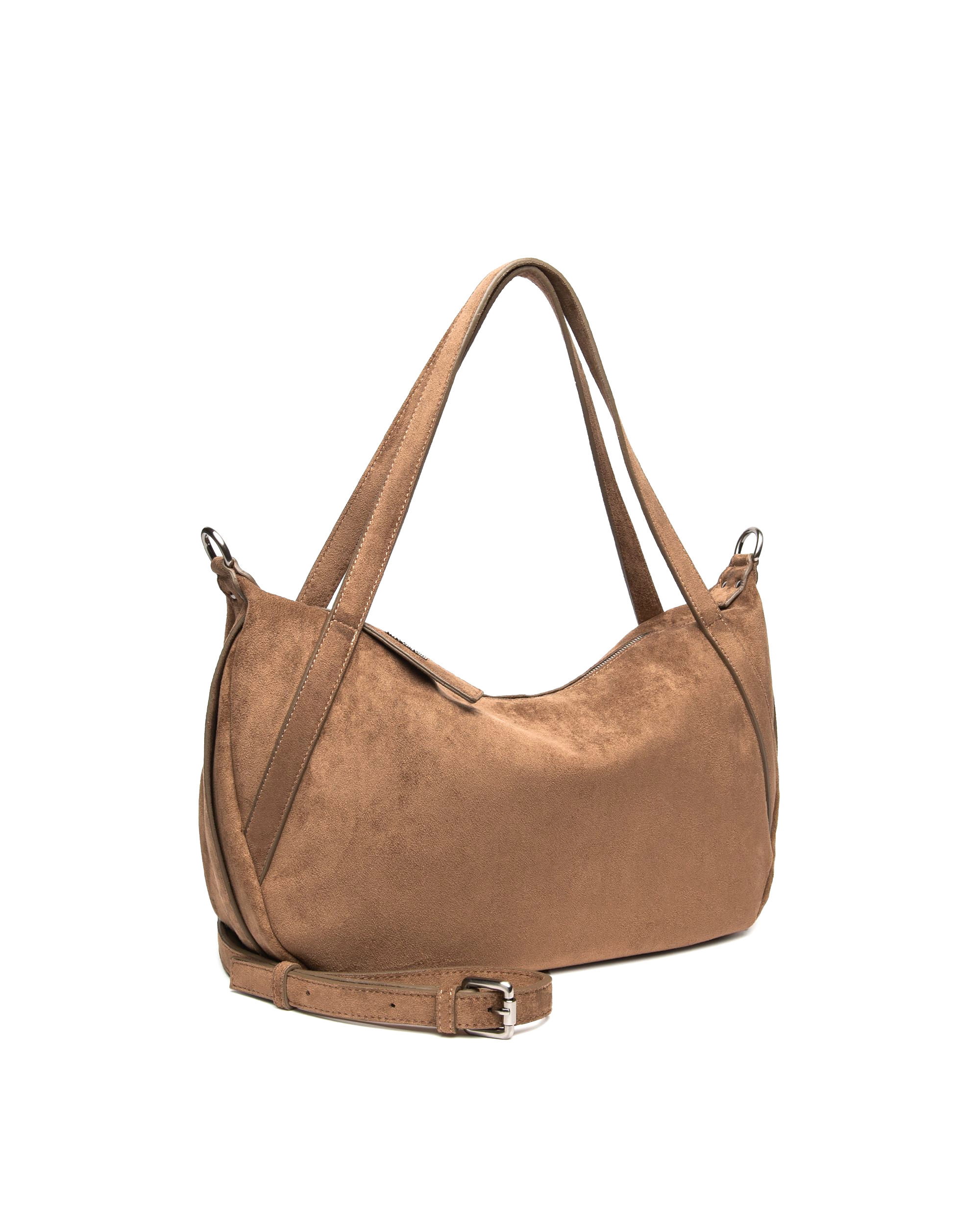 Borsa donna "NERO GIARDINI" in materiale tecnico colore mou