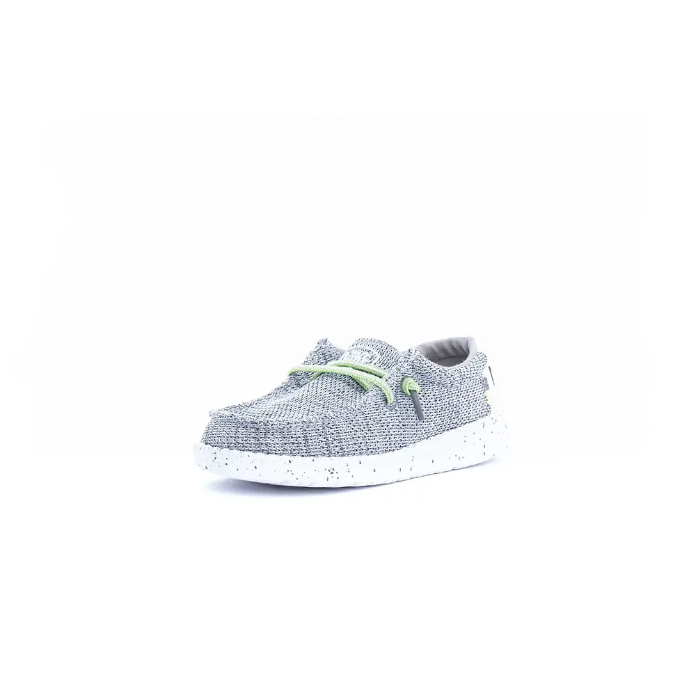 Miniatura: SNEAKERS  HEY DUDE "WALLY" DA BAMBINO IN TESSUTO STRETCH WHITE