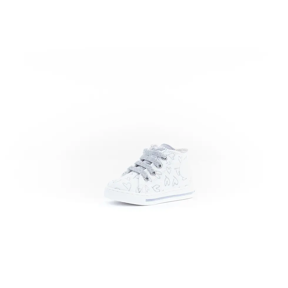 Miniatura: SNEAKERS FALCOTTO "MAGIC" DA BAMBINA CON LACCI IN TESSUTO CON STAMPA CUORI