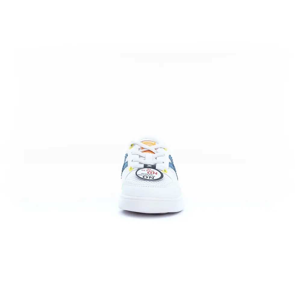 Miniatura: SNEAKERS DA BAMBINO MUNICH WHITE/BLU CON LACCI ELASTICI