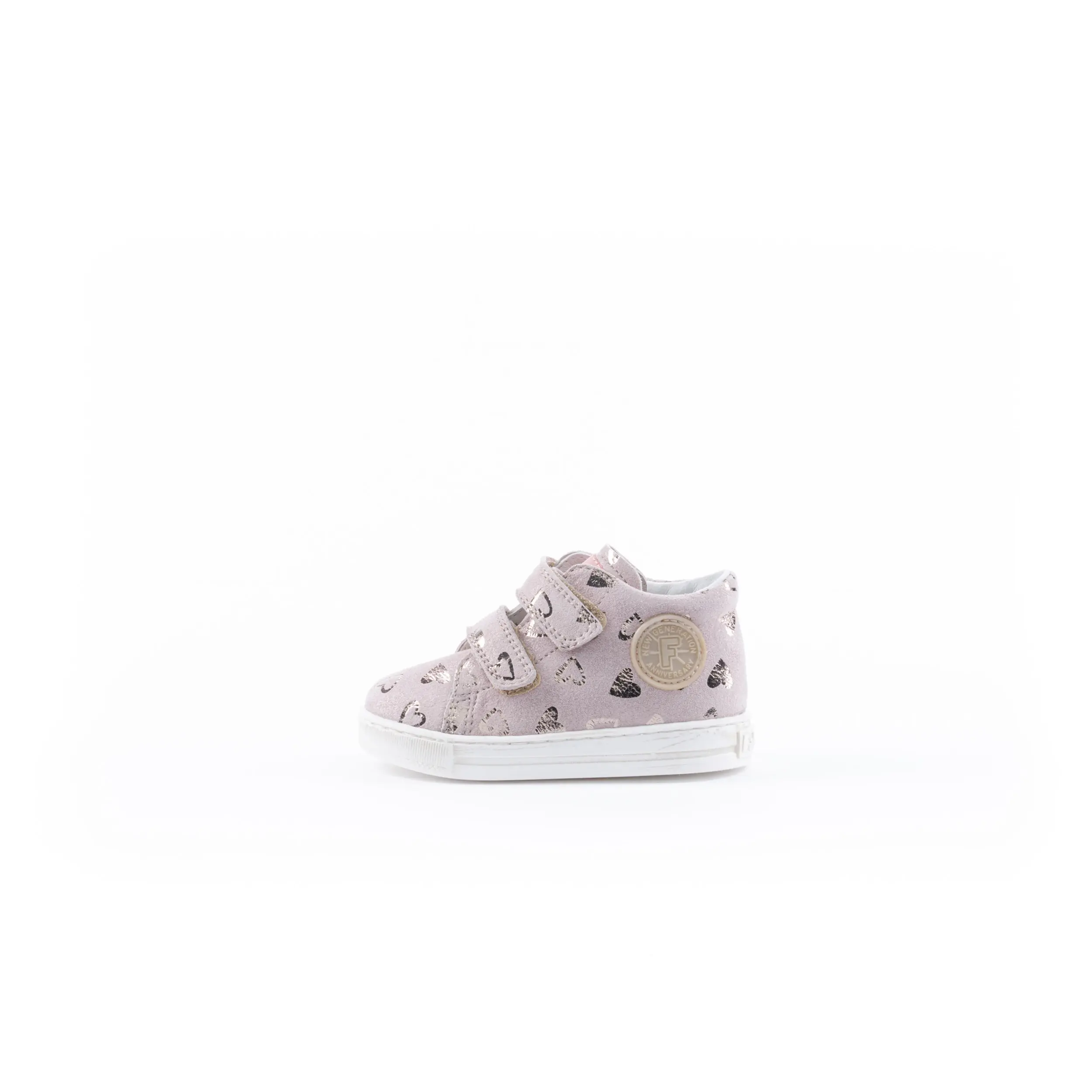 Sneakers bambina "MICHAEL" FALCOTTO in suede cipria con strappi