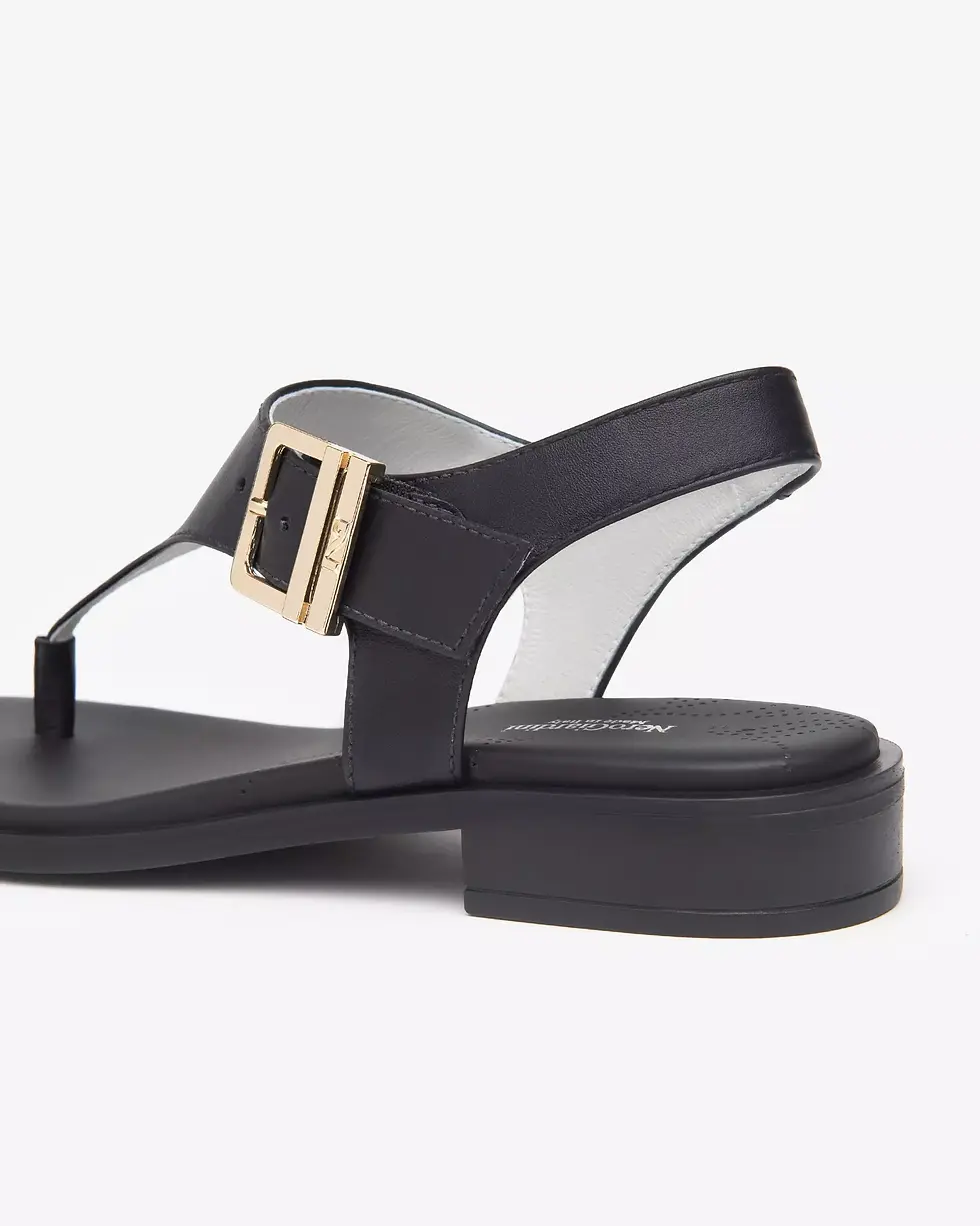 Miniatura: SANDALO INFRADITO NERO GIARDINI DONNA IN PELLE NERO