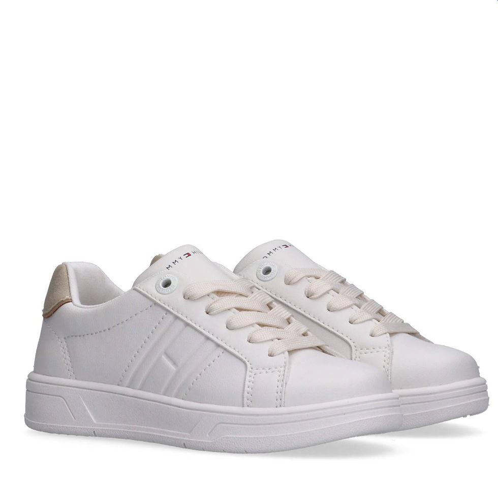 Miniatura: Sneakers bambino "TOMMY HILFIGER KIDS" in materiale tecnico bianco