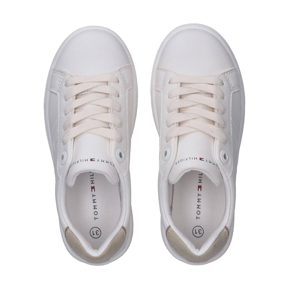 Miniatura: Sneakers bambino "TOMMY HILFIGER KIDS" in materiale tecnico bianco