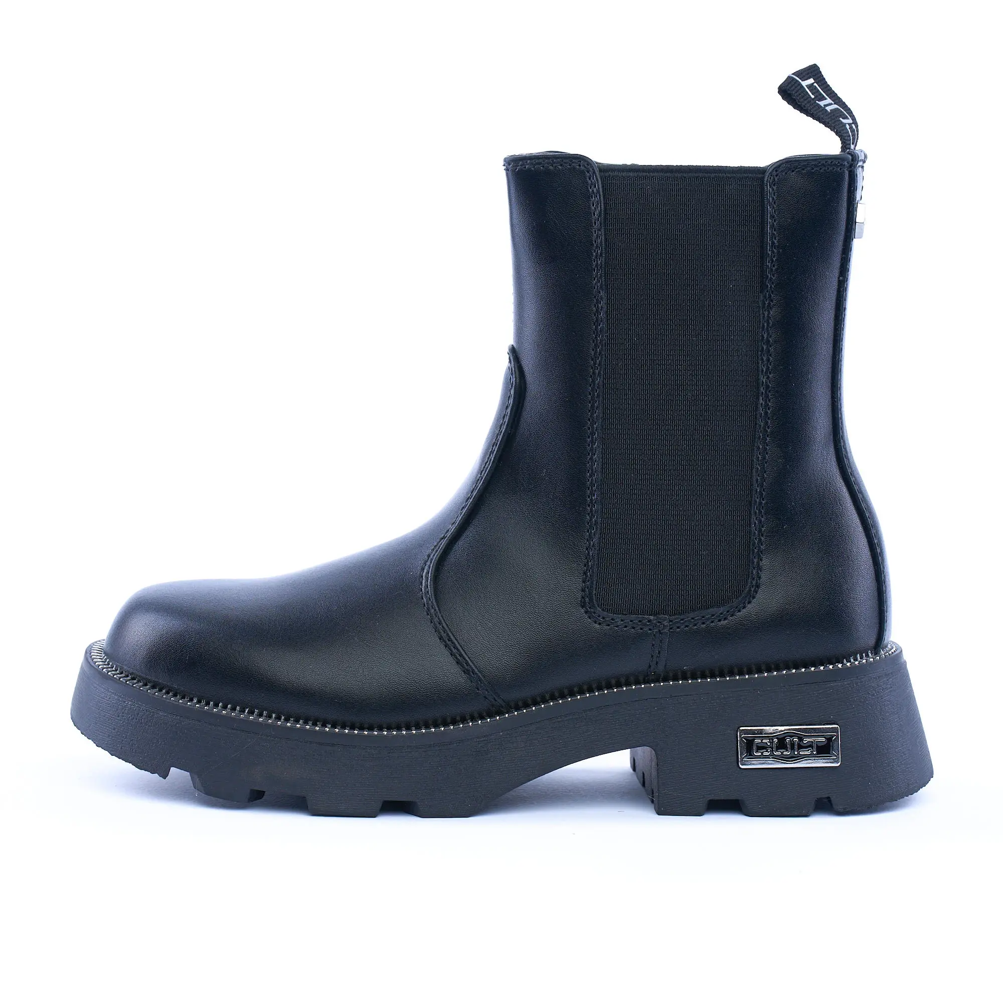 Stivaletto tipo "chelsea" "CULT YOUNG" in materiale tecnico nero