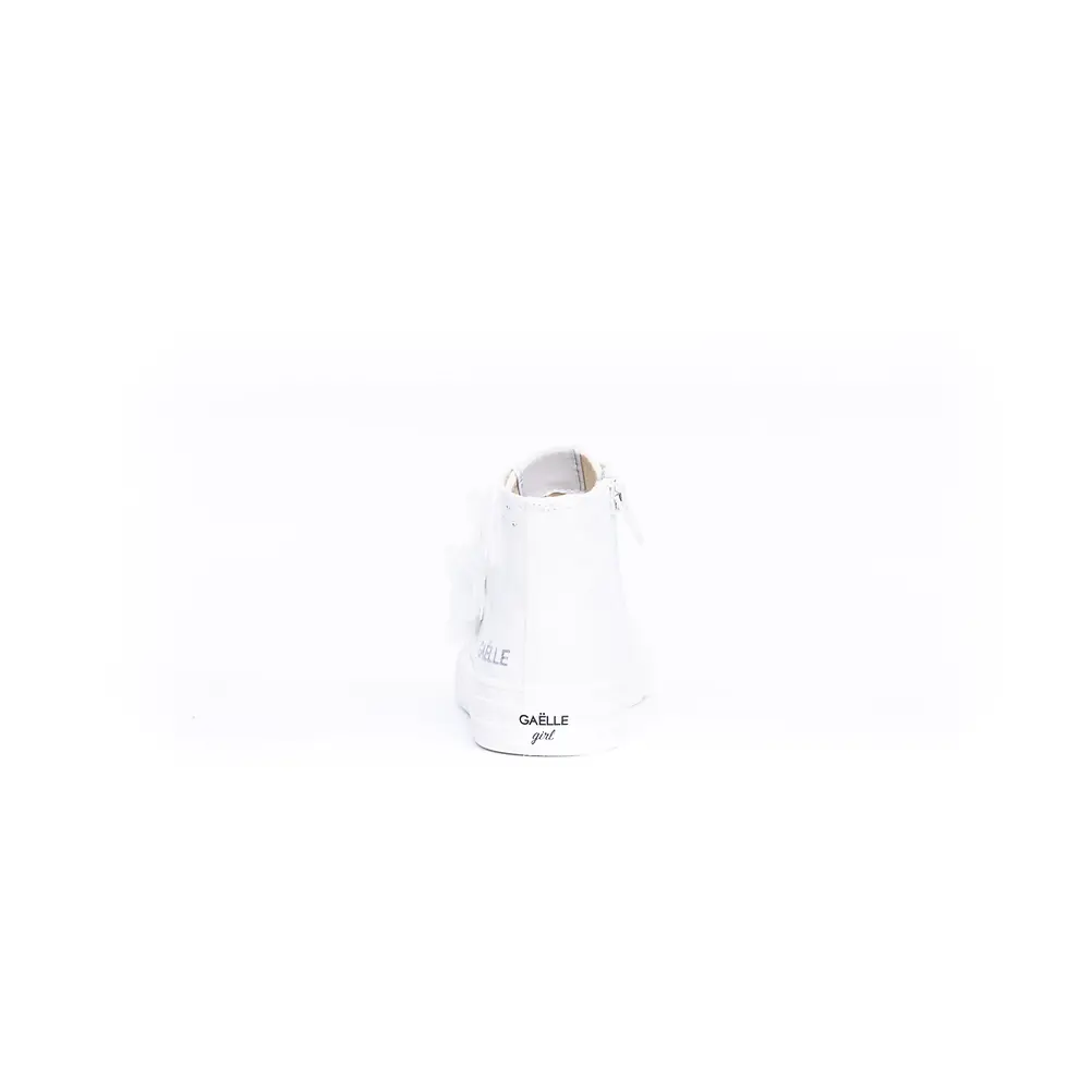 Miniatura: Sneakers bimba "GAELLE" in canvas bianco con farfalle in organza