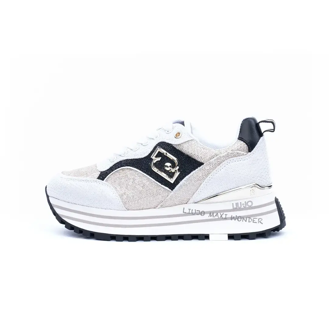 LIUJO WOMAN SNEAKERS PLATFORM PAILETTES GLITTER