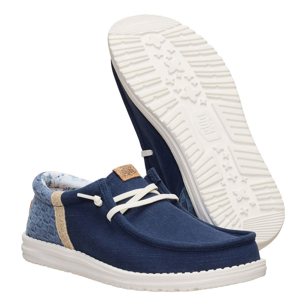 Miniatura: Slip on uomo "HEY DUDE" in tessuto navy blazer