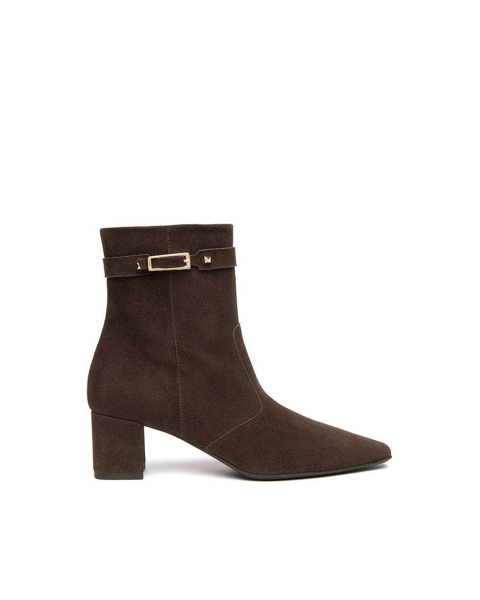 Miniatura: Tronchetto "NERO GIARDINI " linea  Donna in suede colore testa di moro