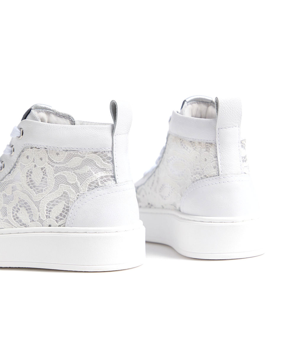 Miniatura: Sneakers ragazza "NERO GIARDINI TEEN" in pelle bianco