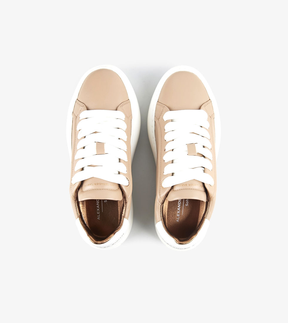 Miniatura: Sneakers donna ALEXANDER SMITH Soho in pelle cuoio e tallone bianco