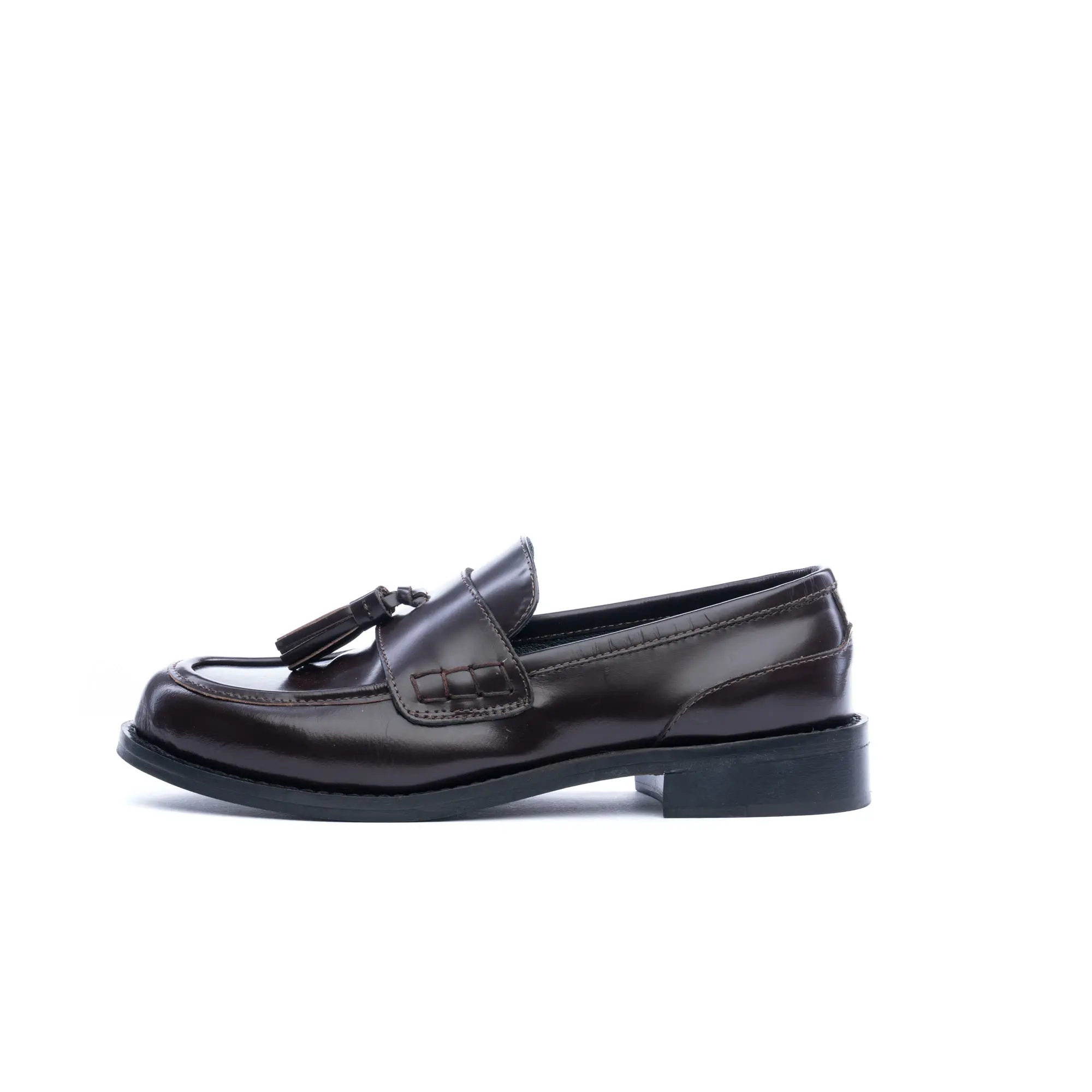 Mocassino donna "HADEL" in pelle abrasivata bordeaux