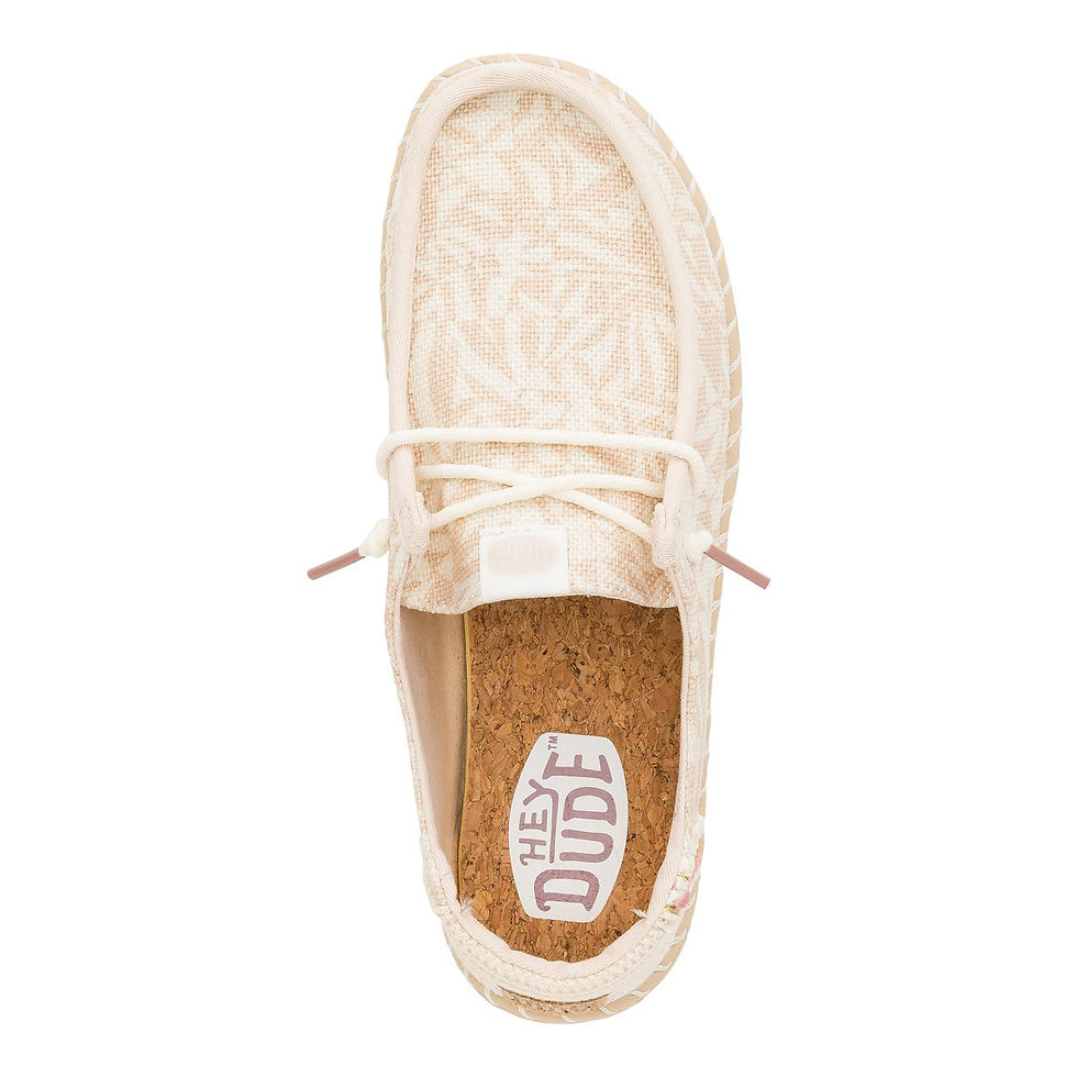 Miniatura: SLIP-ON DONNA HEY DUDE  "Wendy espadrille retro palm" PINK/WHITE