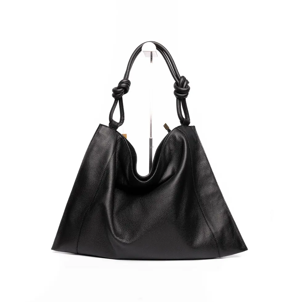 Miniatura: BORSA DONNA DA SPALLA "ERICA" IN PELLE NERO