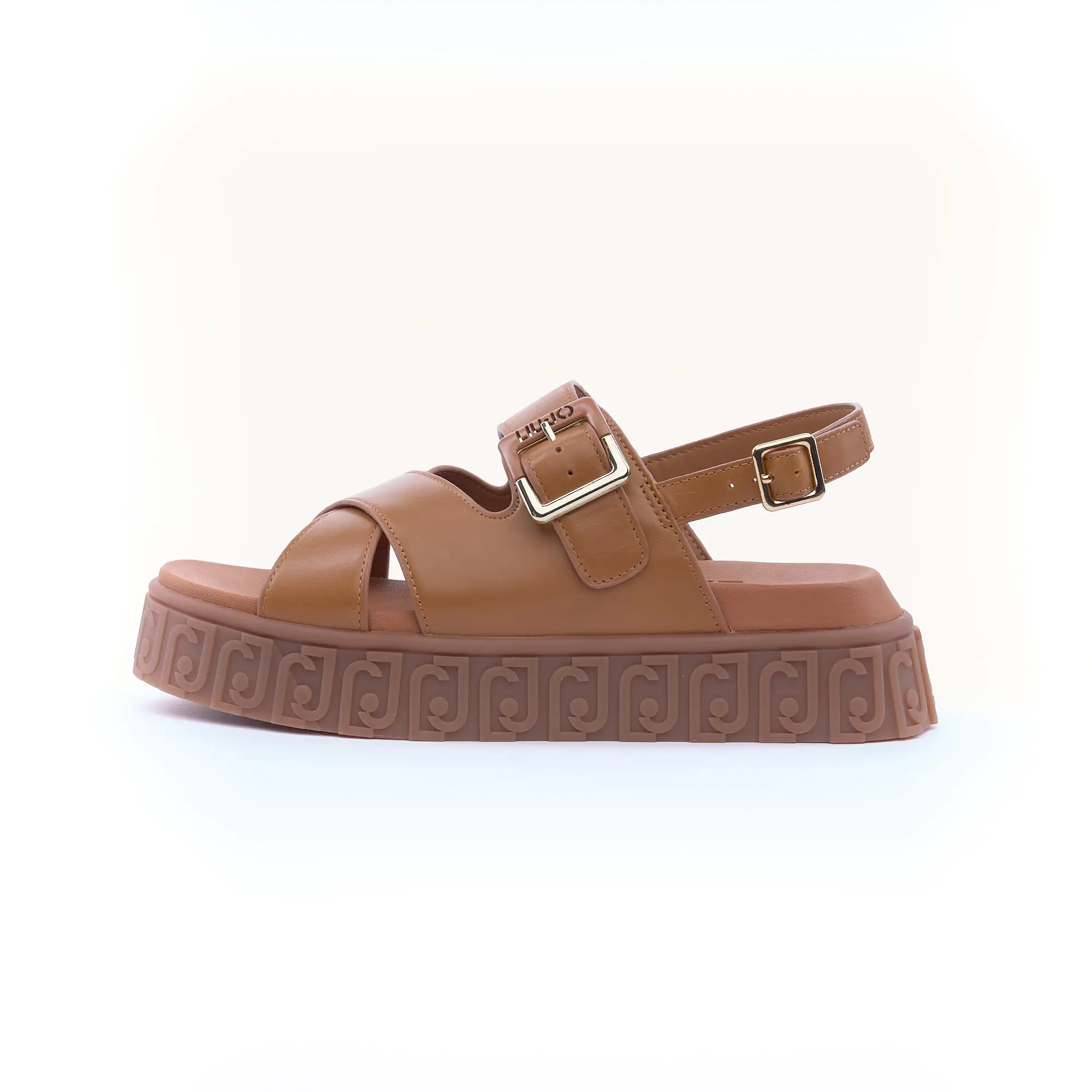 SANDALO "LOVELY" LIUJO DONNA IN PELLE CUOIO