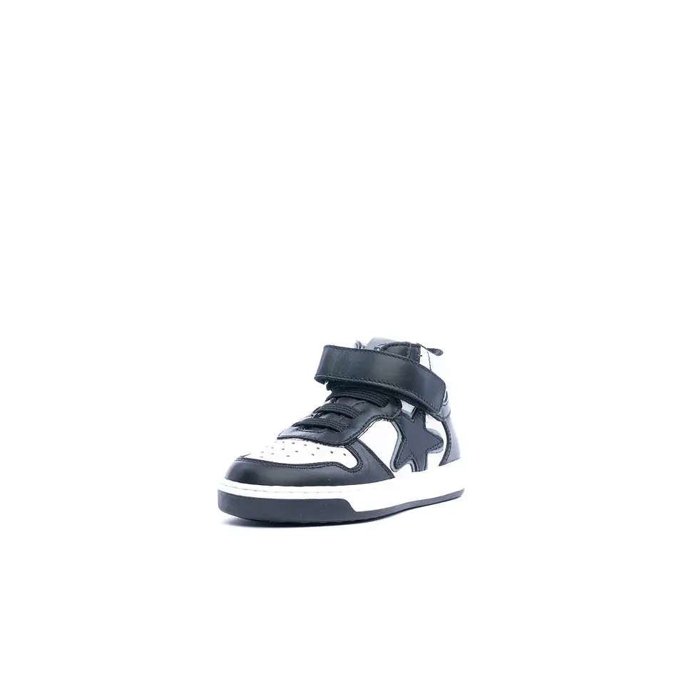Miniatura: SNEAKERS BAMBINO NERO GIARDINI JUNIOR IN PELLE