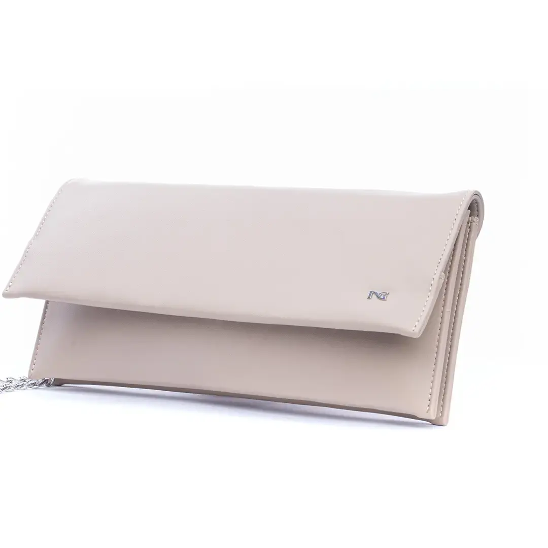 Pochette donna "NERO GIARDINI" in materiale tecnico lino