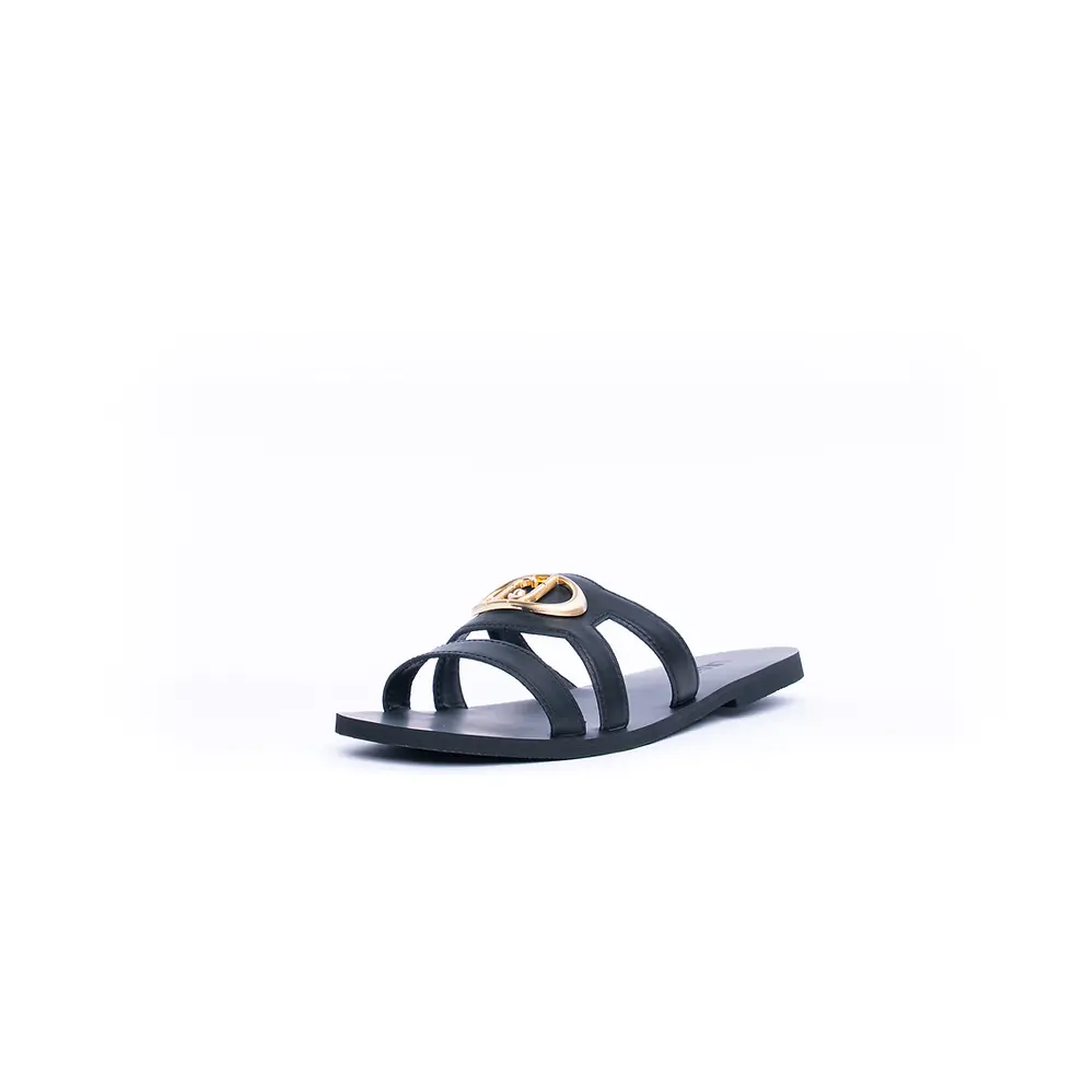 Miniatura: SANDALO CIABATTA LIU.JO DONNA IN PELLE NERO CON LOGO