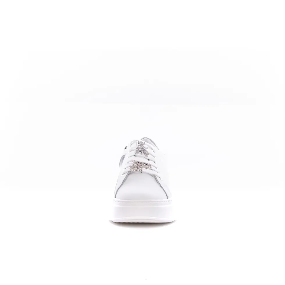 Miniatura: SNEAKERS PATRIZIA PEPE IN PELLE BIANCA CON CHARMS ORO