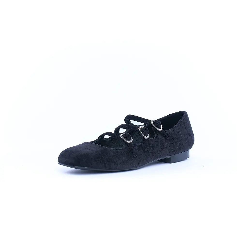 Miniatura: Mary Jane donna "HADEL" in suede nero