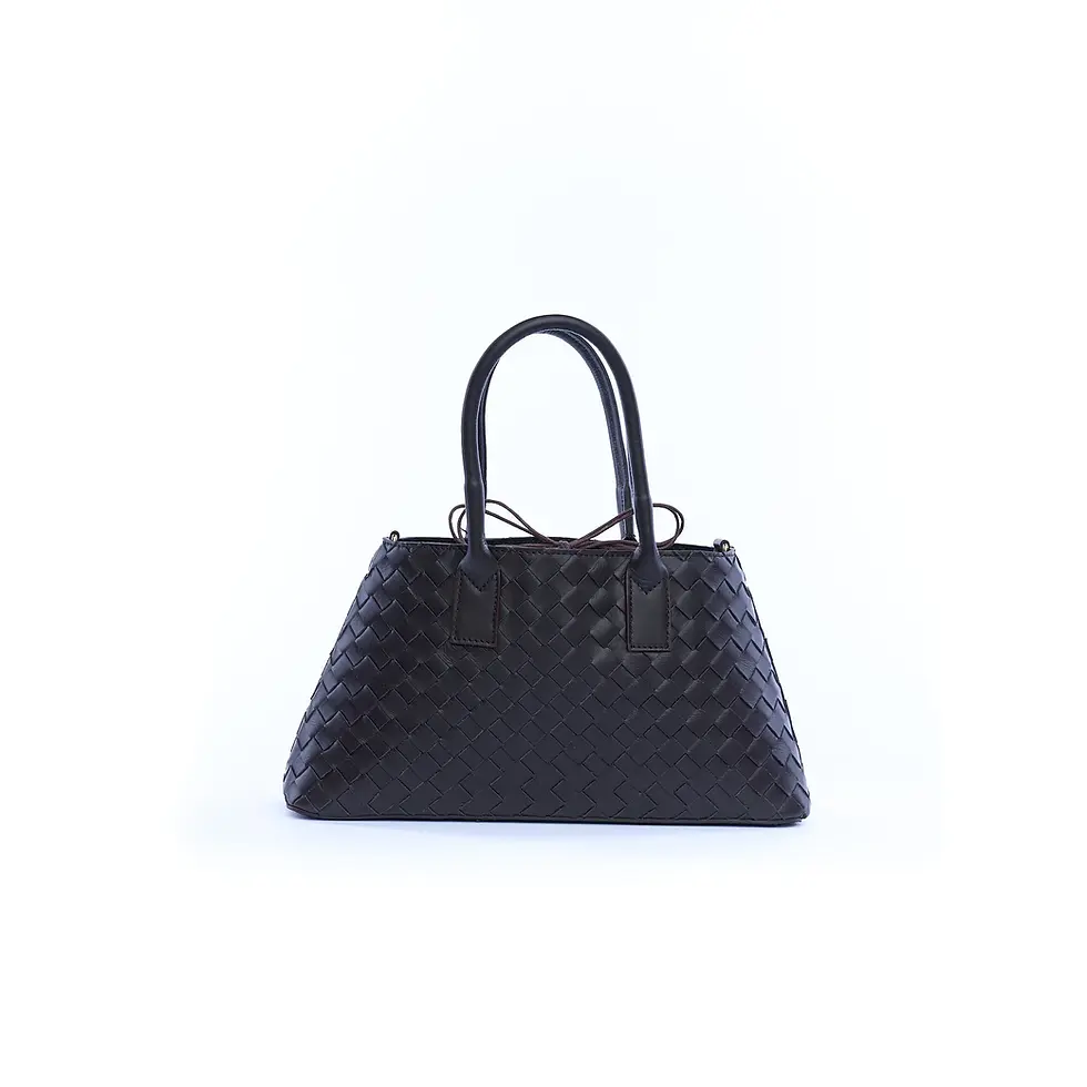 Miniatura: Borsa a intreccio donna "MARTI" in pelle testa di moro