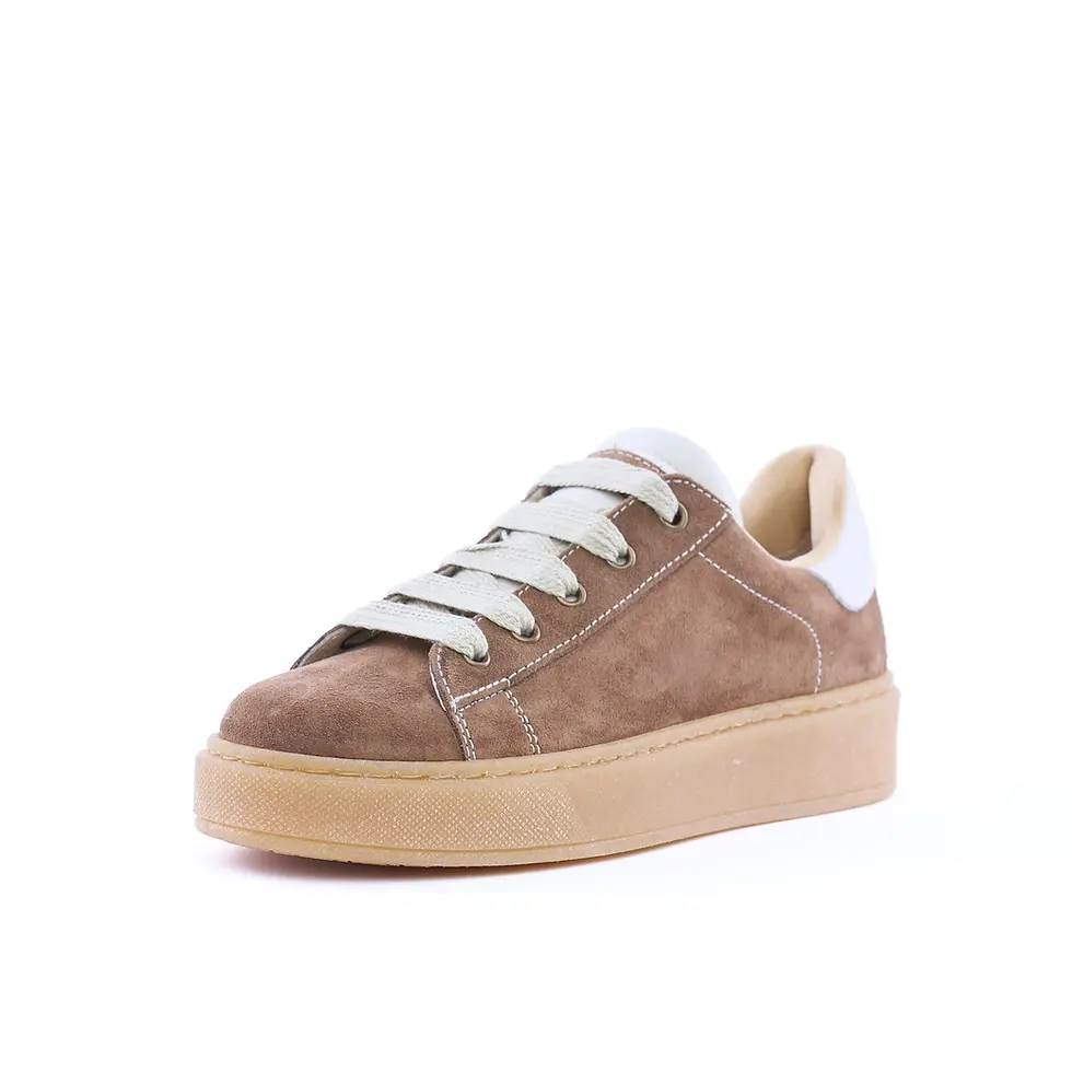 Miniatura: Sneakers ragazzo "NERO GIARDINI TEEN" in suede cuoio
