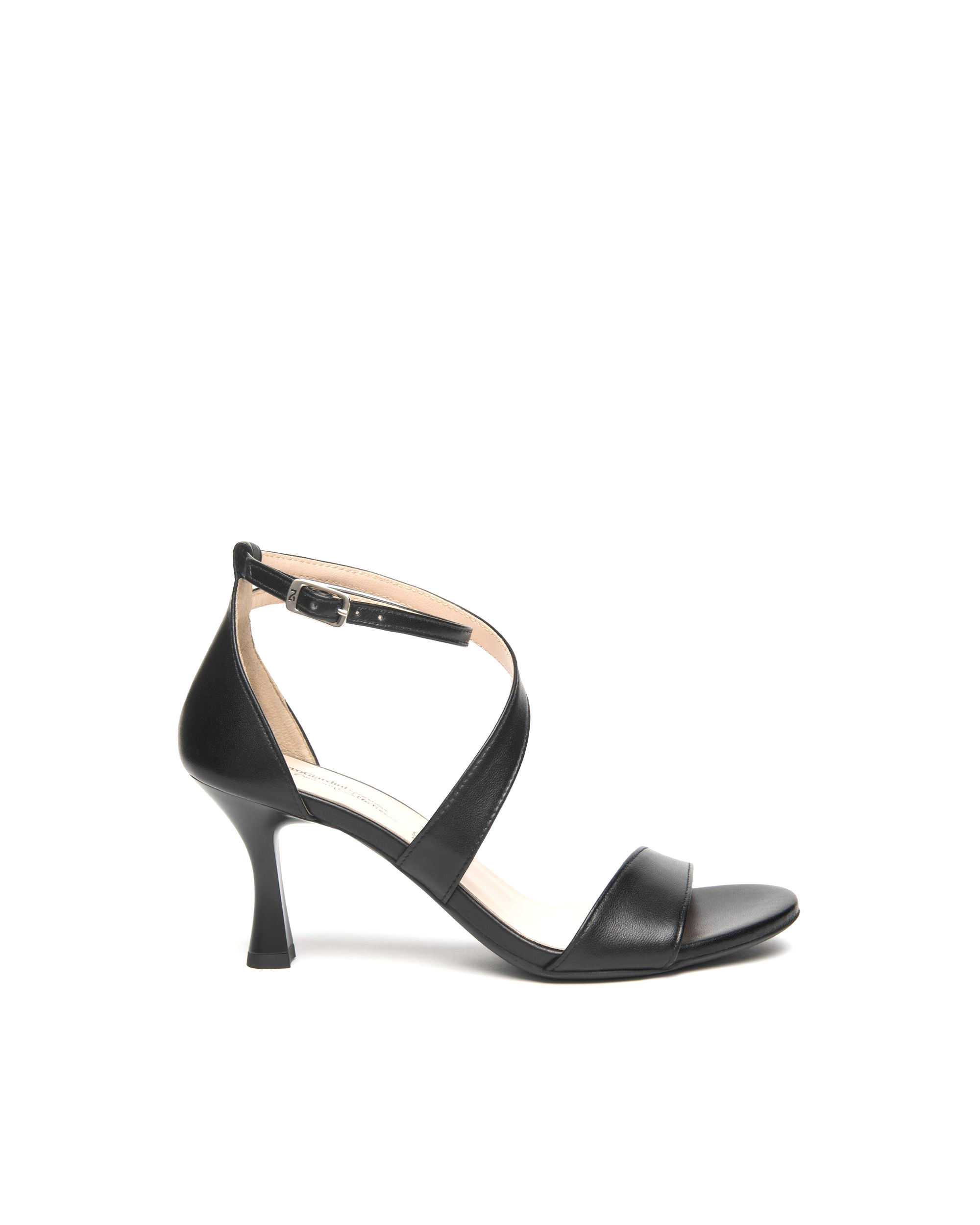 Sandalo donna "NERO GIARDINI" in pelle nero