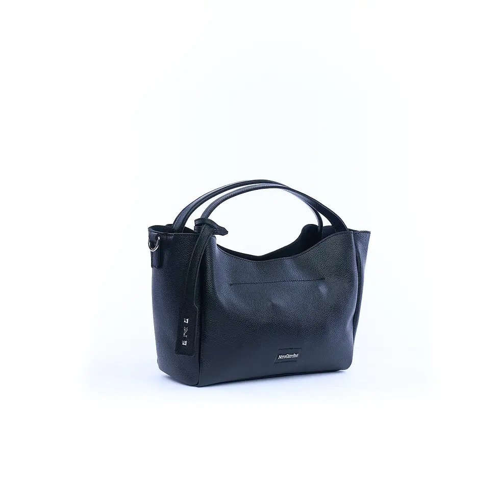 Miniatura: Borsa a spalla donna "NERO GIARDINI" in pelle nero