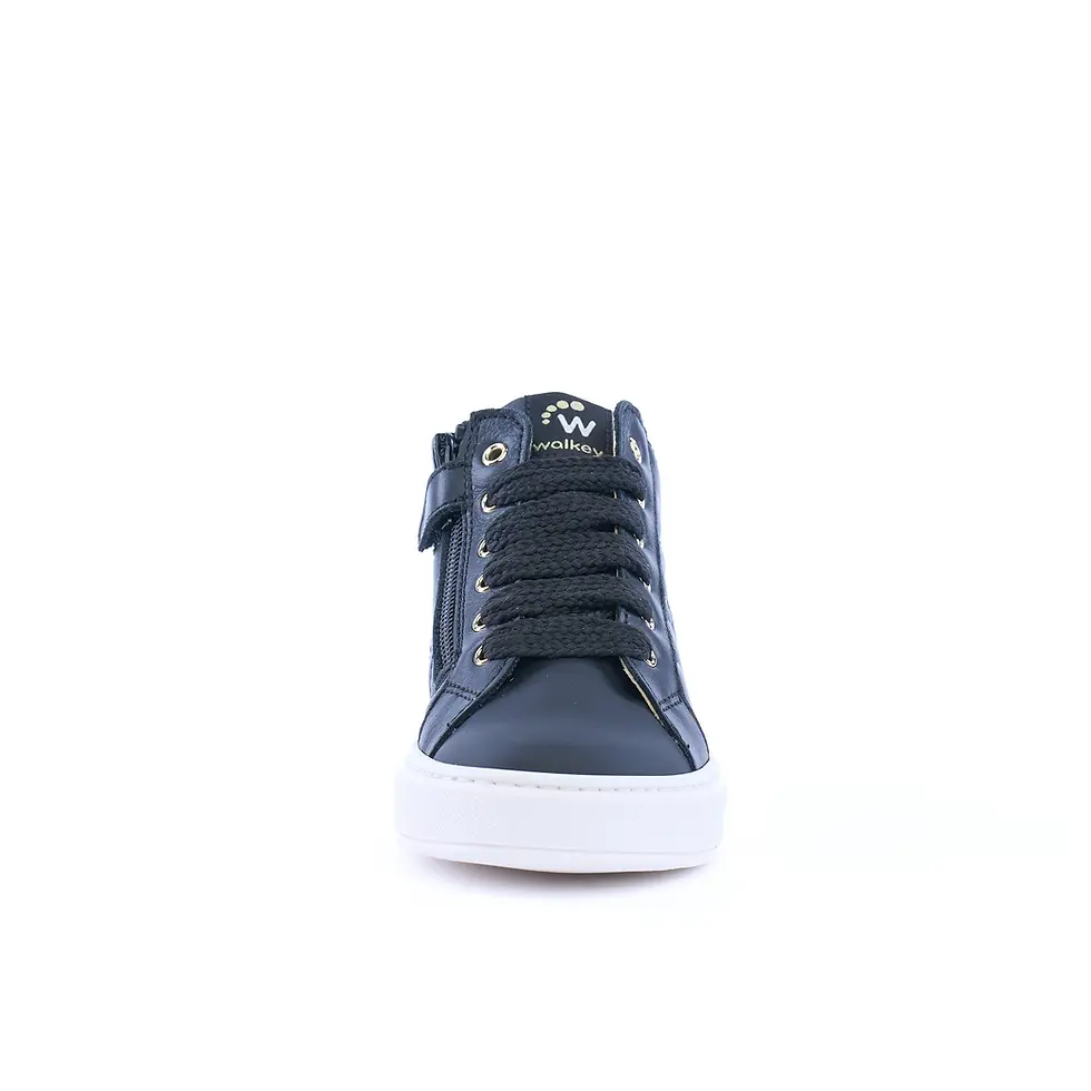 Miniatura: Sneakers bambina "WALKEY" in pelle nero