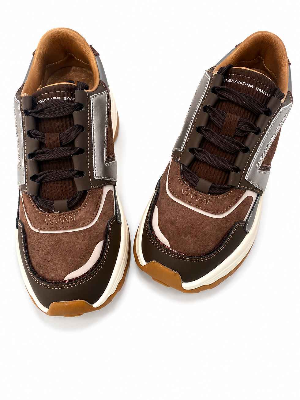 Miniatura: Sneakers "ALEXANDER SMITH " linea Windsor Donna in suede e pelle marrone
