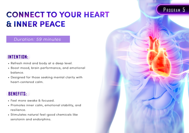 Pineal Light Session Menu