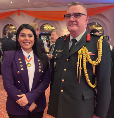 Sania Alam with Canadian Defence Advisor, Col. Dale Warner