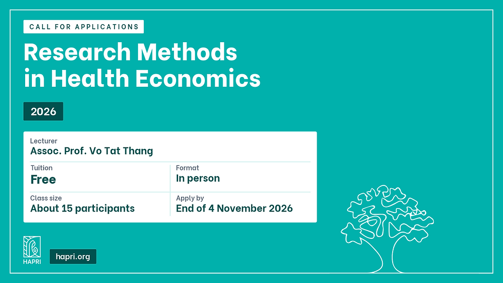 Research Methods in Health Economics 2026