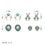 Miniatura: #3 Set de aros calipso 