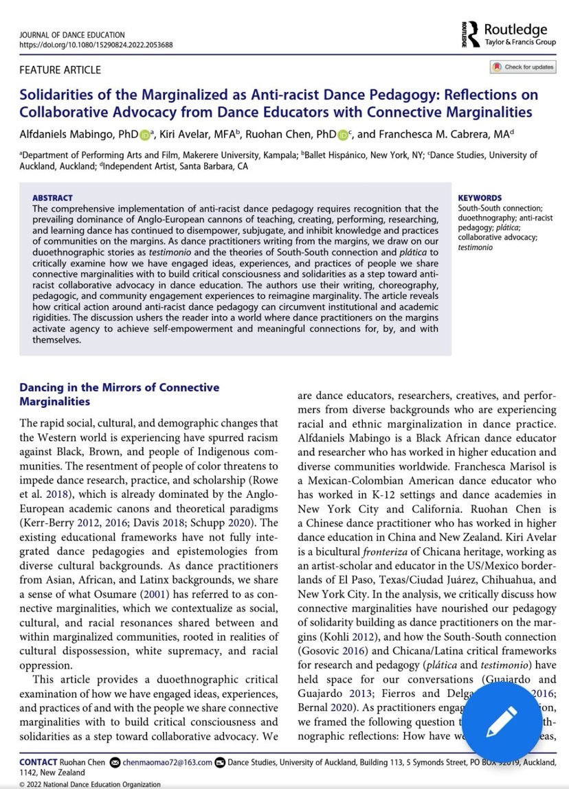 Journal of Dance Education