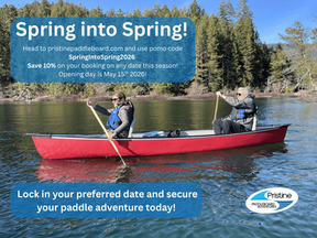 A couple enjoying a canoe rental in Gordon Bay on Cowichan Lake