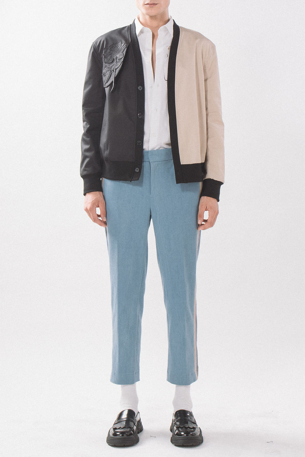Thumbnail: Bicolored Woven Cardigan
